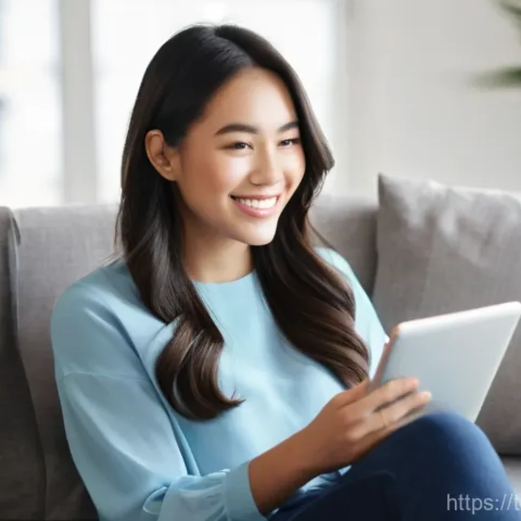 하이퍼 퍼스널라이제이션과 이메일 마케팅 - **Prompt for "Email as a Personal Connection":**
"A young woman, approximately 25-30 years old, ...