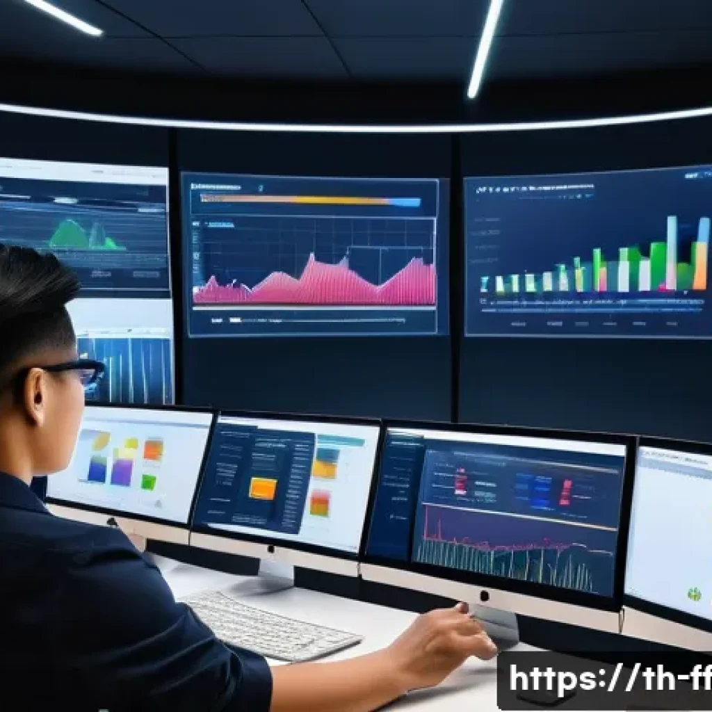 하이퍼 퍼스널라이제이션을 위한 데이터 활용 방법 - A modern digital marketing control room with diverse Thai professionals analyzing user behavior data...