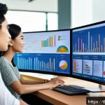 Home 22 하이퍼 퍼스널라이제이션을 위한 데이터 수집 방법 - A modern digital marketing office scene showing a diverse team of Southeast Asian professionals anal...