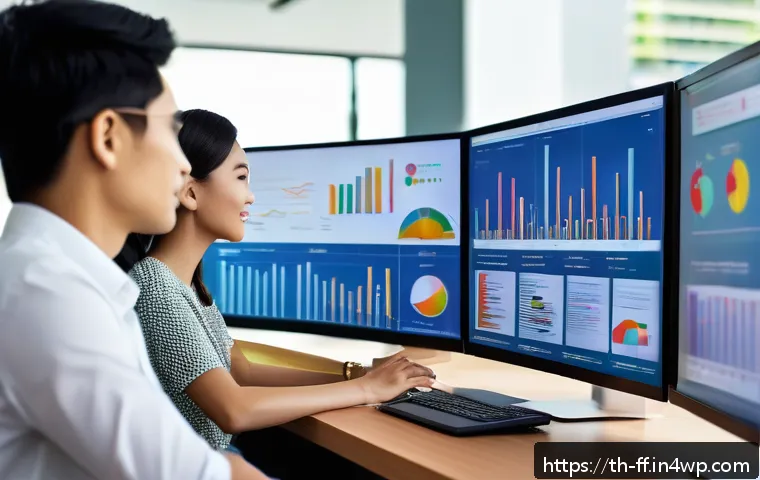 하이퍼 퍼스널라이제이션을 위한 데이터 수집 방법 - A modern digital marketing office scene showing a diverse team of Southeast Asian professionals anal...