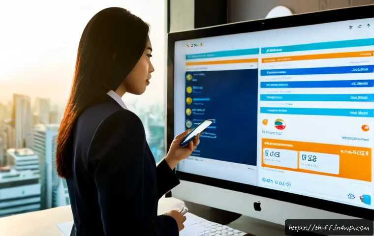 Home 17 하이퍼 퍼스널라이제이션을 위한 고객 데이터 통합 - Photorealistic modern Bangkok retail analytics office, Thai businesswoman reviewing a unified custom...